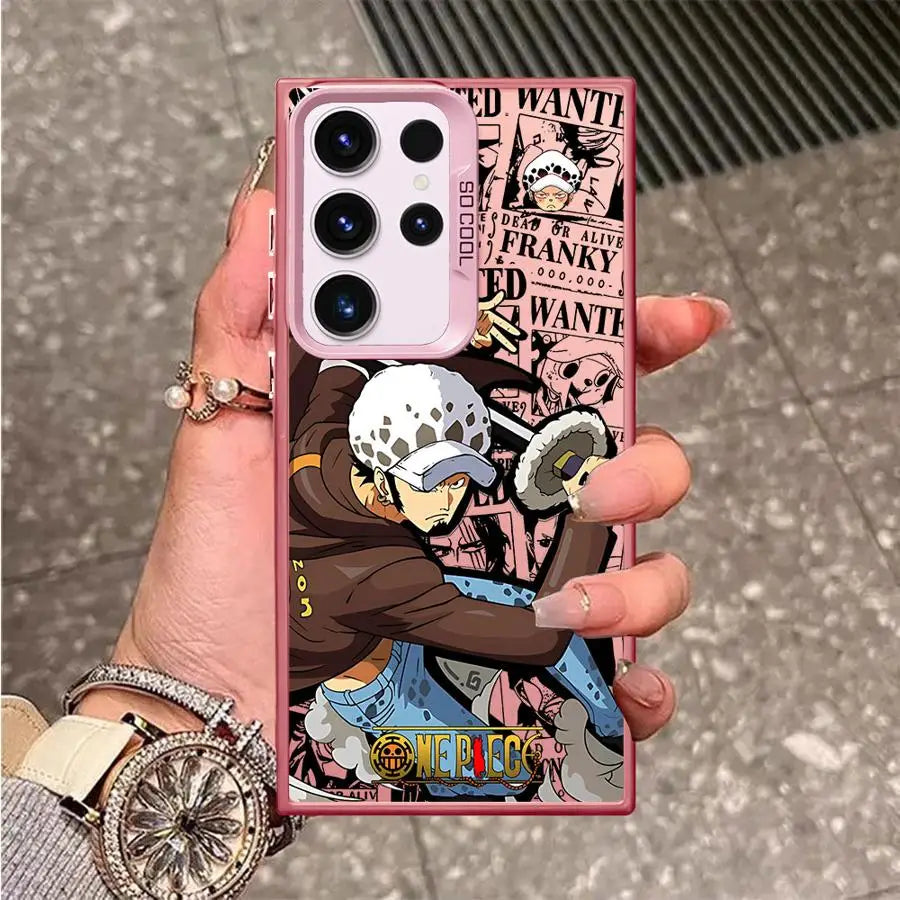 Luffy & Law Wanted Case Series – One Piece Designs (Samsung S20–S25, Ultra/Plus)
