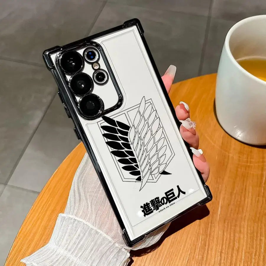 Attack on Titan Scouting Legion Clear Case (Samsung S20–S25, Ultra/Plus)