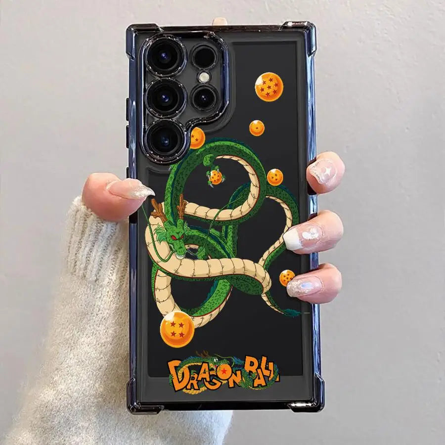 Kid Goku & Shenron Clear Case – Dragon Ball Edition (Samsung S20–S25, Ultra/Plus)
