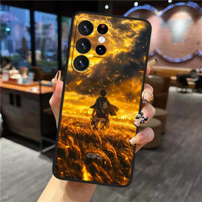 AOT Cinematic Art Case Series – Multiple Designs (Samsung S20–S25, Ultra/Plus)