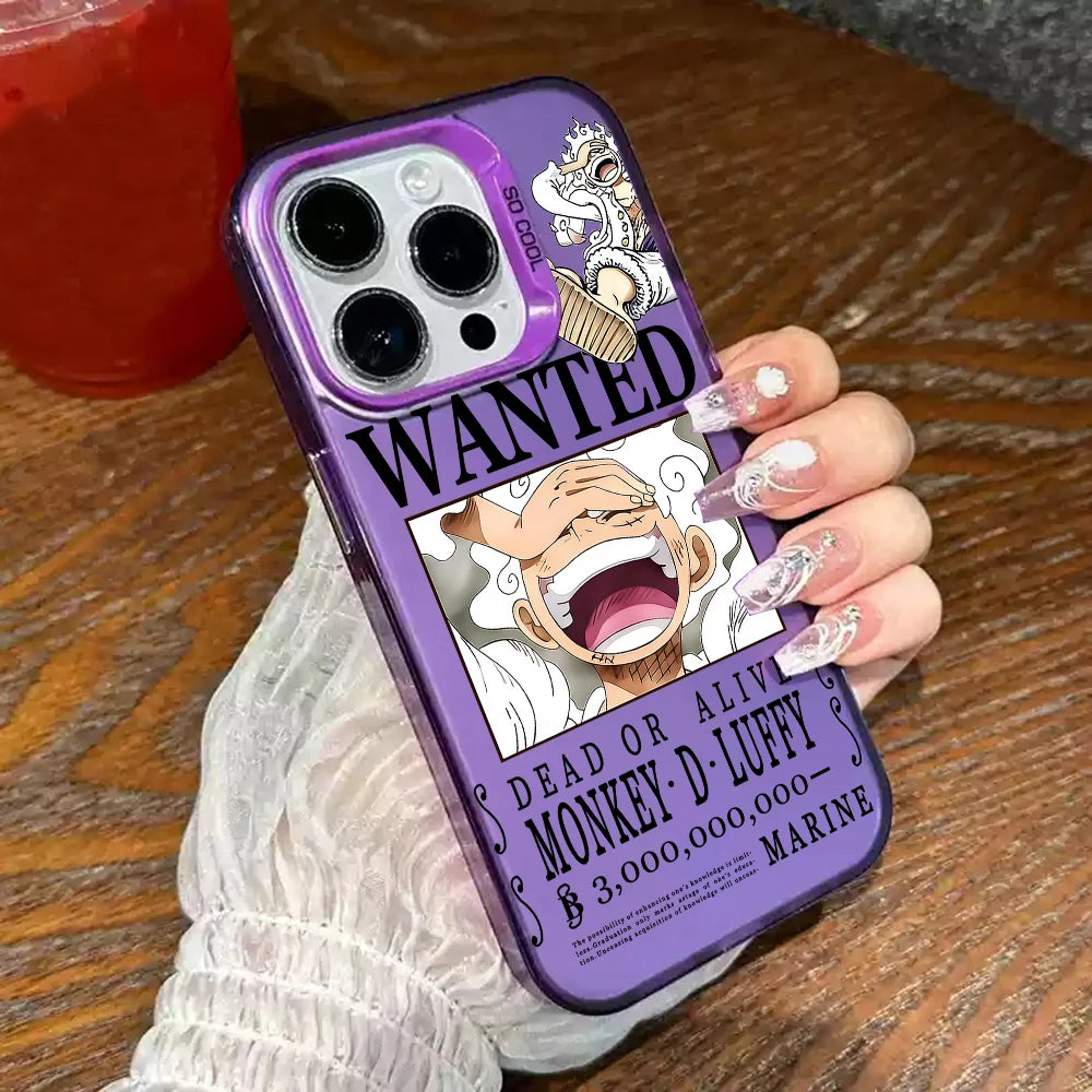 Luffy Gear 5 Wanted Poster Case – One Piece Style Cover (iPhone 11–17, Pro/Max)
