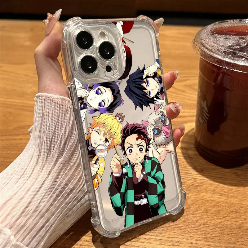 Demon Slayer Chibi Squad Case Series – Multiple Designs (iPhone 11–17, Pro/Max)