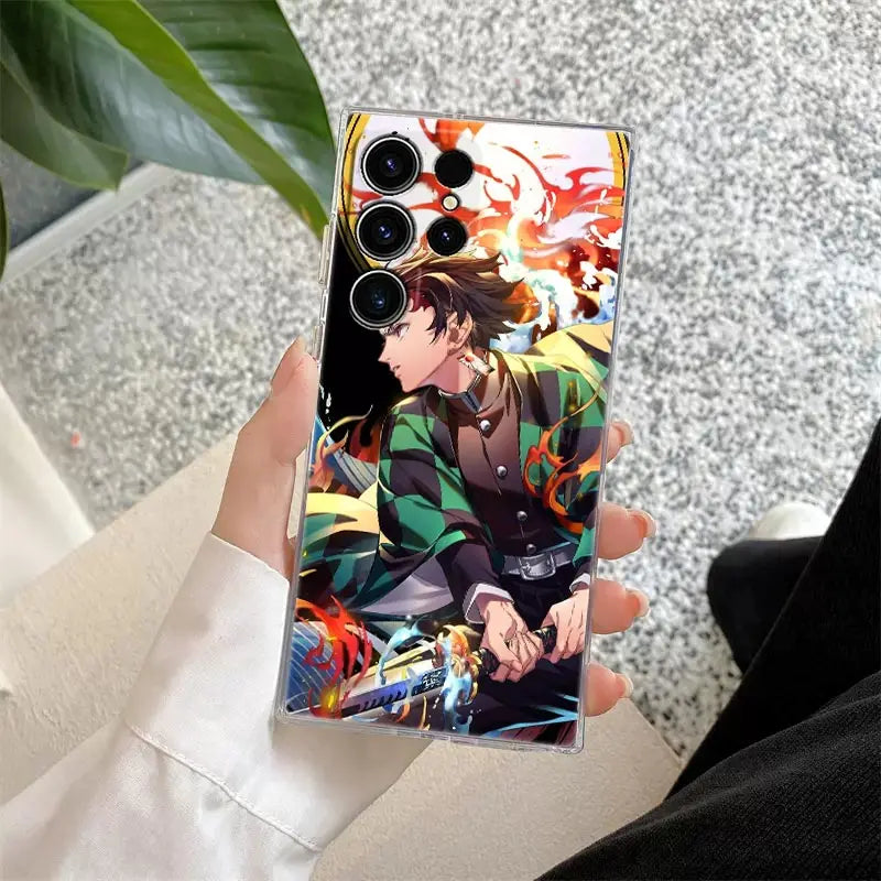 Demon Slayer Dynamic Aura Case Series – Multiple Designs (Samsung S20–S25, Ultra/Plus)