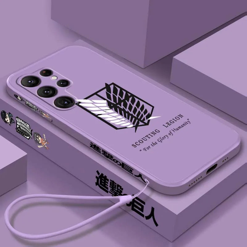 Attack on Titan Regiment Duo Case Collection – Multiple Colors (Samsung S20–S25, Ultra/Plus)