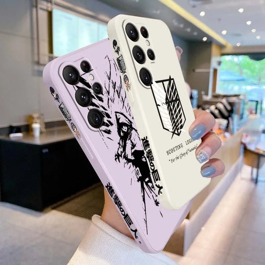 Attack on Titan Regiment Duo Case Collection – Multiple Colors (Samsung S20–S25, Ultra/Plus)