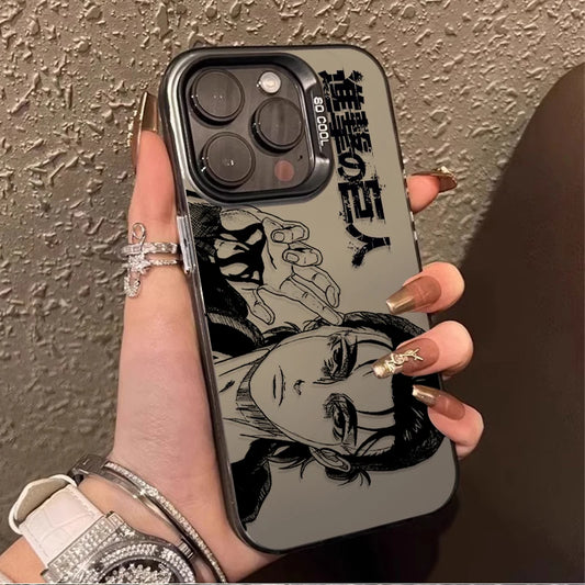 AOT Chrome Eren Case Series – Dual Designs (iPhone 11–17, Pro/Max)