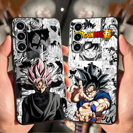DBZ Manga Collage Case Series – Goku, Broly & Black (Samsung S20–S25, Ultra/Plus)