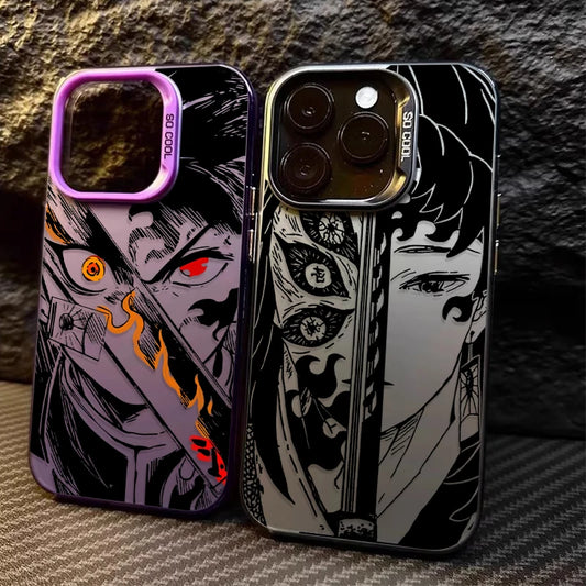 Demon Slayer Oni Shadow Case Collection – Multi-Color Editions (iPhone 11–17, Pro/Max)