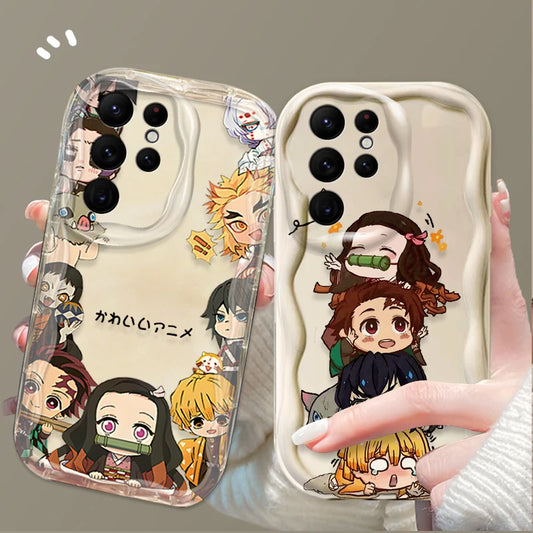 Demon Slayer Chibi Squad Case Series - Multiple Designs (Samsung S20–S24, Ultra/Plus)