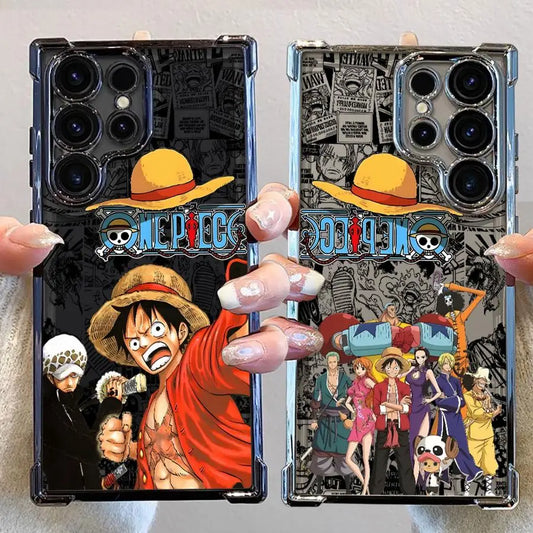 One Piece Crew Emblem Case Series – Luffy & Straw Hats Designs (Samsung S20–S25 Ultra/Plus)