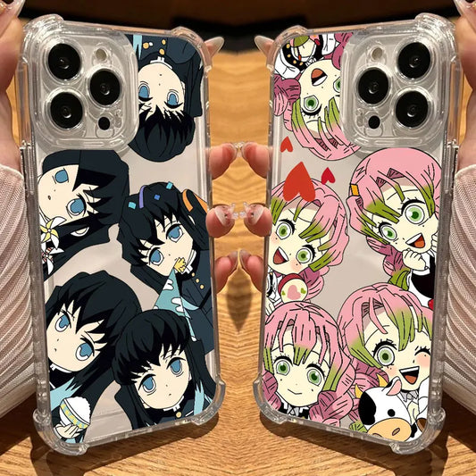 Demon Slayer Chibi Squad Case Series – Multiple Designs (iPhone 11–17, Pro/Max)